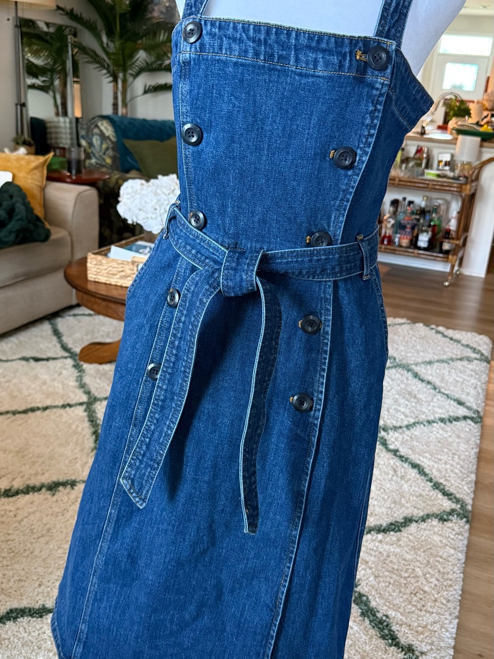 J. Crew Dark Blue Denim Midi Dress